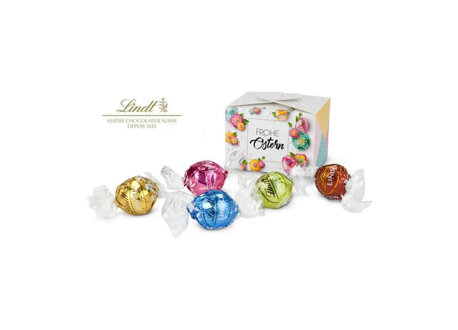 Lindt Pralinenbox, 6 Lindorkugeln mit Frohe Ostern Design TK Gruppe® Grosshandel 