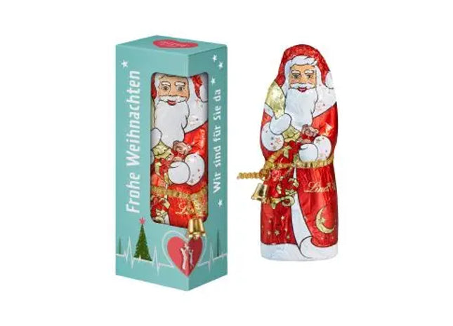 Lindt & Sprüngli Weihnachtsmann - Edle Geschenkbox mit individuellem Druck TK Gruppe® Grosshandel 