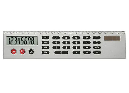 Linealrechner 20cm in Silber-Schwarz - Praktisch & Multifunktional TK Gruppe® Grosshandel 