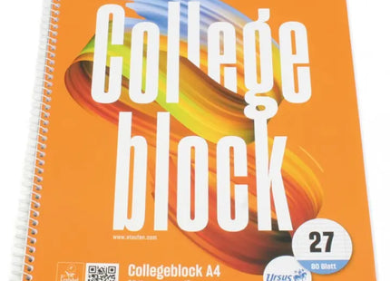 Lined A4 College Notebook - Lin.27, 80-Sheet Writing Pad for Students and Professionals TK Gruppe® Grosshandel 