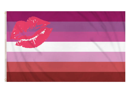 Lippenstift-Lesbenflagge 5 Fuß x 3 Fuß – große, langlebige Flagge für Pride-Events und Community-Unterstützung TK Gruppe® Grosshandel 