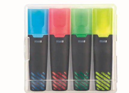 Liqeo Highlighter 4er Set Kombipack - Leuchtmarkierer in Verschiedenen Farben TK Gruppe® Grosshandel 