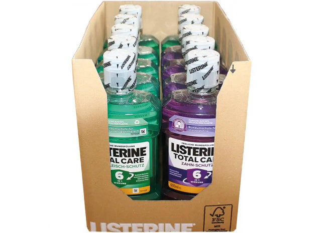 Listerine 600ml Mouthwash Mix, 10-Pack Double Box - Varied Oral Health Solutions TK Gruppe® Grosshandel 