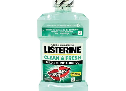 Listerine Clean & Fresh Mild Mundwasser 500ml - Sanfte Mundpflege für frischen Atem TK Gruppe® Grosshandel 