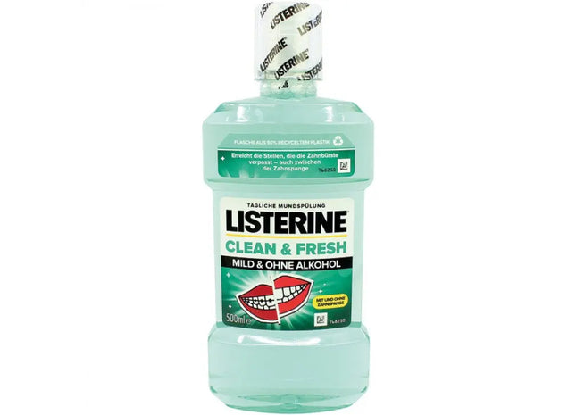 Listerine Clean & Fresh Mild Mundwasser 500ml - Sanfte Mundpflege für frischen Atem TK Gruppe® Grosshandel 