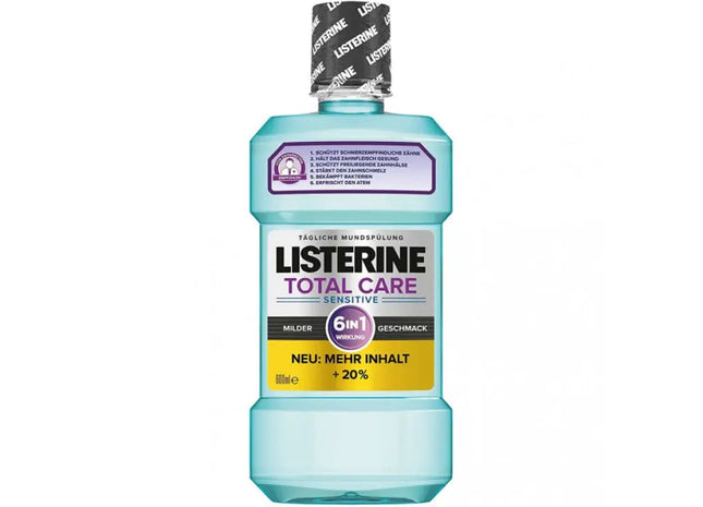 Listerine Total Care Sensitive 500ml Mundwasser - Umfassende Mundpflege für Empfindliche Zähne TK Gruppe® Grosshandel 