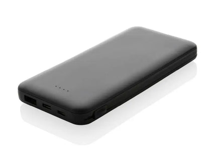 Lockhart 10.000mAh Powerbank aus recyceltem Kunststoff in Schwarz - Nachhaltig und Stark TK Gruppe® Grosshandel 