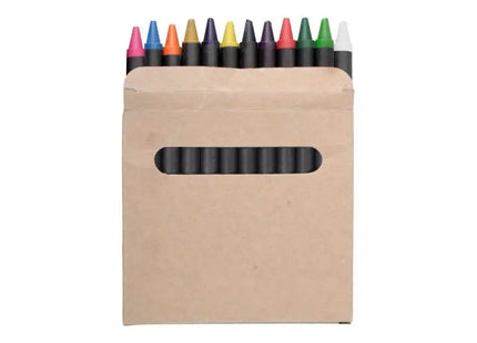 Lola Wachsmalstift-Set (12-teilig) in stilvollen Schwarz-Beige-Tönen für kreative Projekte TK Gruppe® Grosshandel 