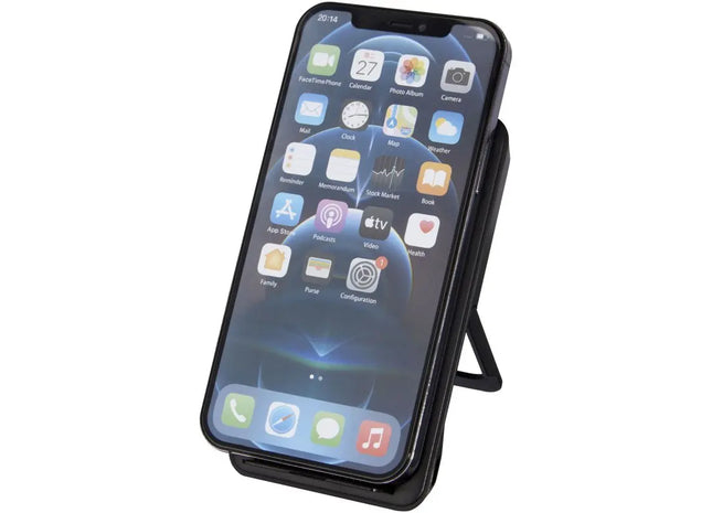 Loop 10W Kabelloses Ladepad & Handyhalter aus Recycling-Kunststoff - Schwarz TK Gruppe® Grosshandel 