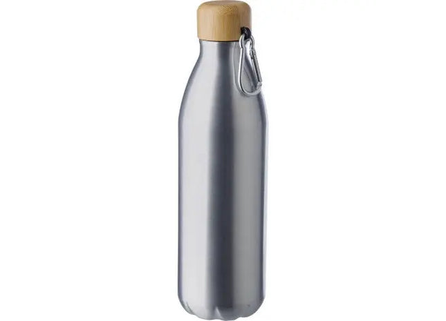 Lucetta Aluminium Trinkflasche in Silber - Stilvoll & Öko-Freundlich, 650 ml TK Gruppe® Grosshandel 