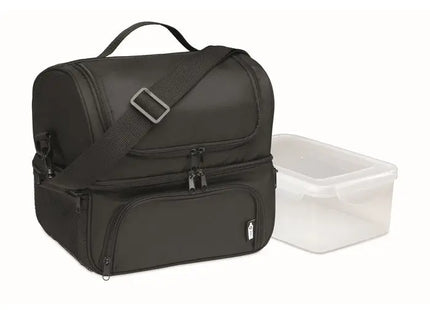 Lunch-Kühltasche Iceberg aus 600D RPET in Schwarz TK Gruppe® Grosshandel 