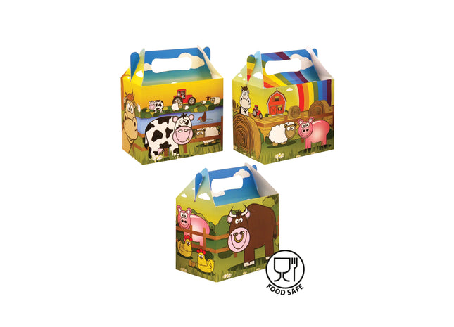 Lunchbox-Set Farm 3-tlg, Bpa-Frei, 14Lx9,5Bx12H cm, Lebensmittelecht TK Gruppe® Grosshandel 