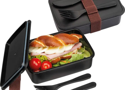 Lunchbox Vigo - Schwarz Stilvoll & Praktisch Robuste Aufbewahrung für Unterwegs TK Gruppe® Grosshandel 