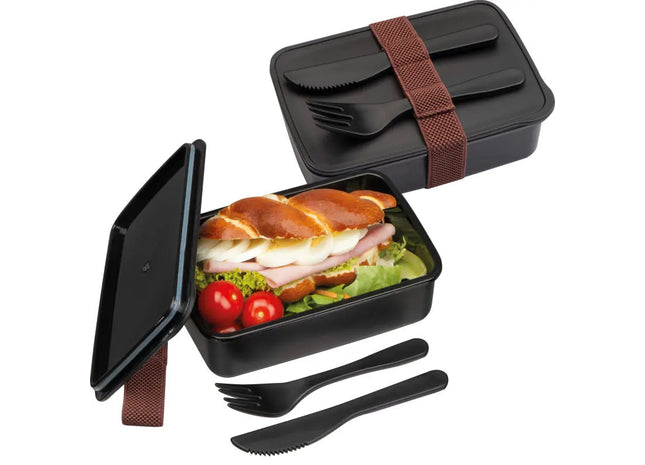 Lunchbox Vigo - Schwarz Stilvoll & Praktisch Robuste Aufbewahrung für Unterwegs TK Gruppe® Grosshandel 