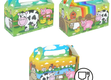 Lunchbox mit Bauernhofmotiv, 22,5 x 9,5 x 12,5 cm, 3 Designs – Kinder Brotbox mit Bauernhof-Motiv TK Gruppe® Grosshandel 