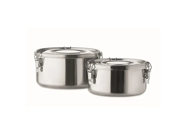 Lunchboxen-Set ELLES in Mattsilber - Stilvoll & Praktisch TK Gruppe® Grosshandel 