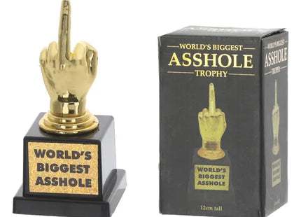 Lustige Trophäe - Asshole Auszeichnung, Gold, ca. 12cm hoch - Perfektes Gag-Geschenk TK Gruppe® Grosshandel 