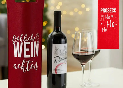 Lustige Weihnachts-Flaschentaschen aus Filz, 2er-Set TK Gruppe® Grosshandel 