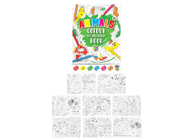 Lustiges Malbuch mit Tieren nach Zahlen, 10,5 x 14,5 cm, 16 Seiten – lehrreiches Zeichnen für Kinder TK Gruppe® Grosshandel 