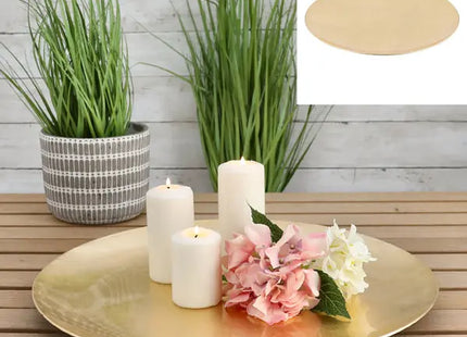 Luxuriöser Dekoteller in Gold, Rund, Durchmesser ca. 47 cm – Elegantes Wohnaccessoire TK Gruppe® Grosshandel 