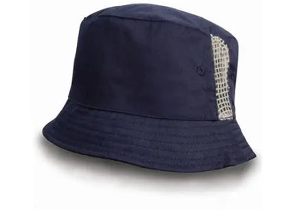 Luxuriöser Gewaschener Baumwoll-Eimerhut mit Seitlichen Mesh-Einsätzen TK Gruppe® Grosshandel 