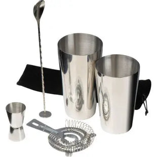 Luxuriöses Cocktail Set in Silbergrau – Essentials für Barkeeper TK Gruppe® Grosshandel 