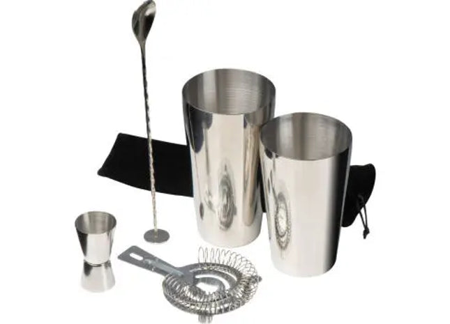 Luxuriöses Cocktail Set in Silbergrau – Essentials für Barkeeper TK Gruppe® Grosshandel 