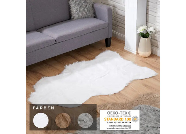 Luxuriöses Langhaar Dekofell, 3er Set, Ca. 85x150cm – Elegante Raumakzente TK Gruppe® Grosshandel 