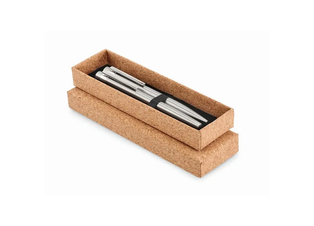 Luxuriöses Schreibset aus Edelstahl GRAZ SET - Mattsilber, Elegantes Design TK Gruppe® Grosshandel 