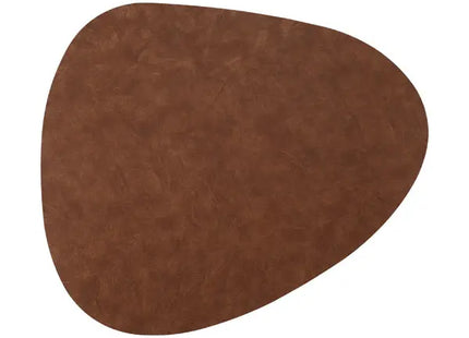Luxuriöses Tischset aus PVC - Stone Lederoptik, Cognac, Robuste & Elegante Tischunterlage TK Gruppe® Grosshandel 