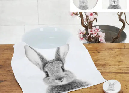 Luxuriöses Zauberhandtuch Kaninchen, Premium-Qualität, ca. 30x30cm TK Gruppe® Grosshandel 