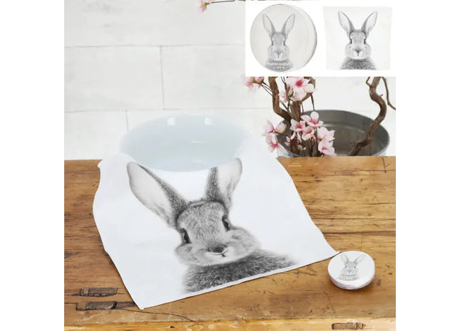 Luxuriöses Zauberhandtuch Kaninchen, Premium-Qualität, ca. 30x30cm TK Gruppe® Grosshandel 
