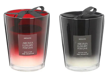 Luxus-Duftkerzen im Glas, Groß, 2er-Set, Höhe ca. 18cm - Elegantes Aroma TK Gruppe® Grosshandel 