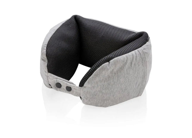 Luxus Mikroperlen Nackenkissen für Reisen - Zweifarbig Grau und Schwarz TK Gruppe® Grosshandel 