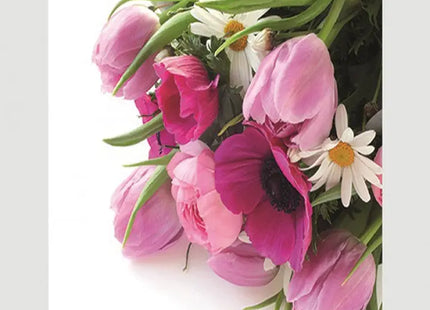 Luxus Servietten 'Tulpenstrauß', 20 Stück, 33x33cm, Ideal für Frühlingstafel TK Gruppe® Grosshandel 