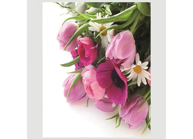 Luxus Servietten 'Tulpenstrauß', 20 Stück, 33x33cm, Ideal für Frühlingstafel TK Gruppe® Grosshandel 