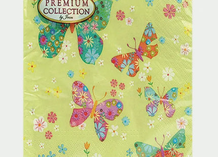 Luxus Servietten mit Schmetterlingsdruck, 20 Stück, 33x33 cm - Elegante Tischdekoration TK Gruppe® Grosshandel 