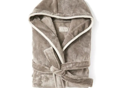 VINGA Louis Luxus Plüsch GRS rPET Bademantel Größe S/M - Grau: Weicher, Nachhaltiger Bademantel für Ultimativen Komfort TK Gruppe® Grosshandel 