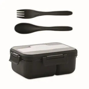 MAKAN Lunchbox PP - Schwarz, Praktische Aufbewahrungslösung für Mahlzeiten unterwegs TK Gruppe® Grosshandel 