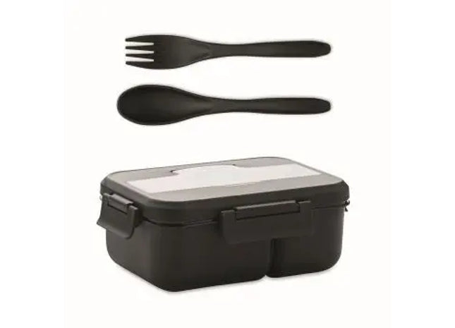 MAKAN Lunchbox PP - Schwarz, Praktische Aufbewahrungslösung für Mahlzeiten unterwegs TK Gruppe® Grosshandel 