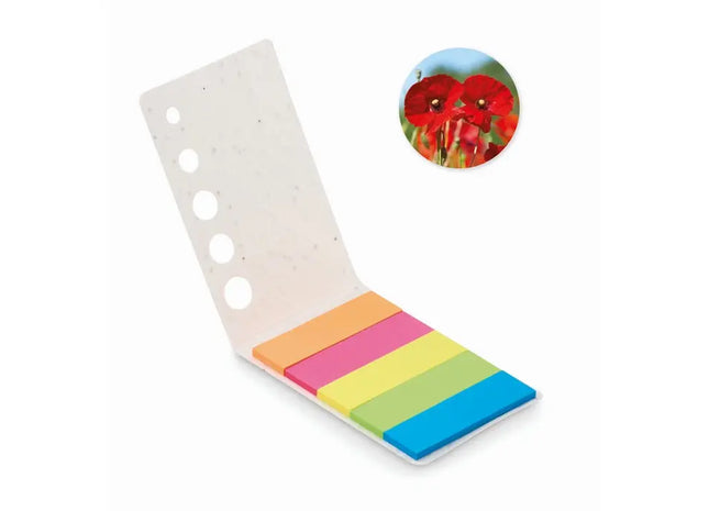 MEMO SEED Samenpapier-Markerblock in Weiß – Ökologisch notieren und pflanzen TK Gruppe® Grosshandel 