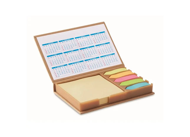 MEMOCALENDAR Notizzettelhalter mit Kalender, Beige – Organisatorisches Multitalent TK Gruppe® Grosshandel 