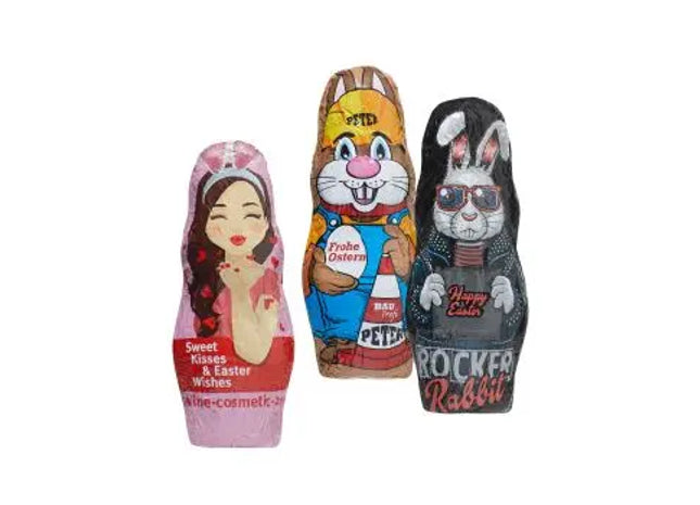 MIDI Schoko-Osterhase mit individuellem Druck, Perfektes Geschenk für Ostern TK Gruppe® Grosshandel 