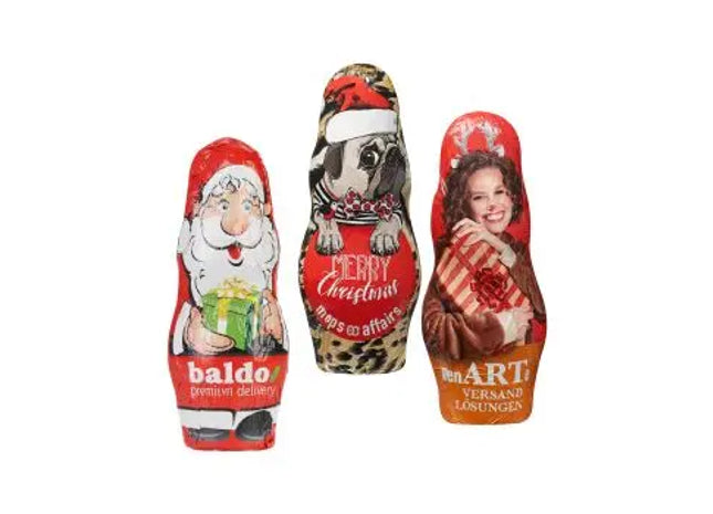 MIDI-Schoko-Weihnachtsmann - Hochwertiger Druck auf edler Verpackung TK Gruppe® Grosshandel 