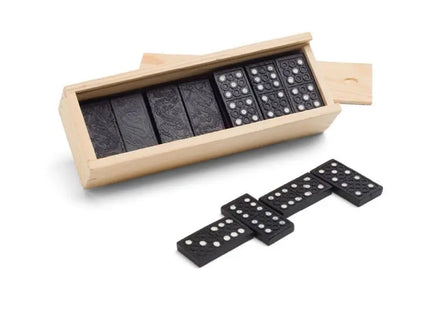 MIGUEL Domino-Set in Naturhellem Holz - Zeitloses Legespiel für Alt und Jung TK Gruppe® Grosshandel 