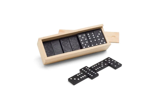 MIGUEL Domino-Set in Naturhellem Holz - Zeitloses Legespiel für Alt und Jung TK Gruppe® Grosshandel 