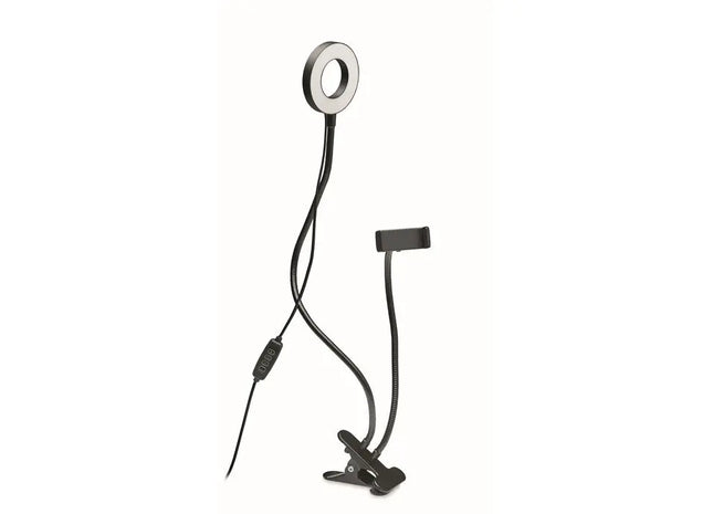 MINI HELO Tragbare Selfie-Ringleuchte in Schwarz - Perfekte Ausleuchtung TK Gruppe® Grosshandel 
