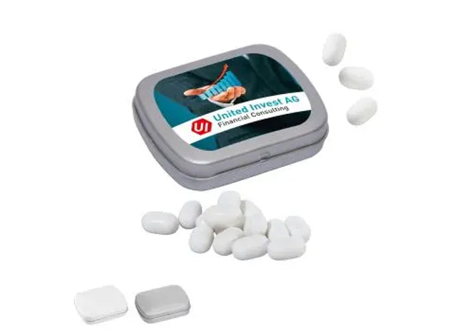MINI-Klappdose mit 22g Tic Tac – Personalisiert für Marketing und Events TK Gruppe® Grosshandel 