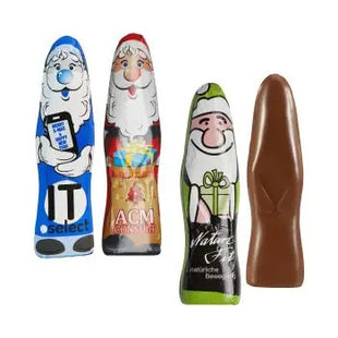MINI Schoko-Weihnachtsmännchen - Hochwertiger Druck auf festlicher TK Gruppe® Grosshandel 