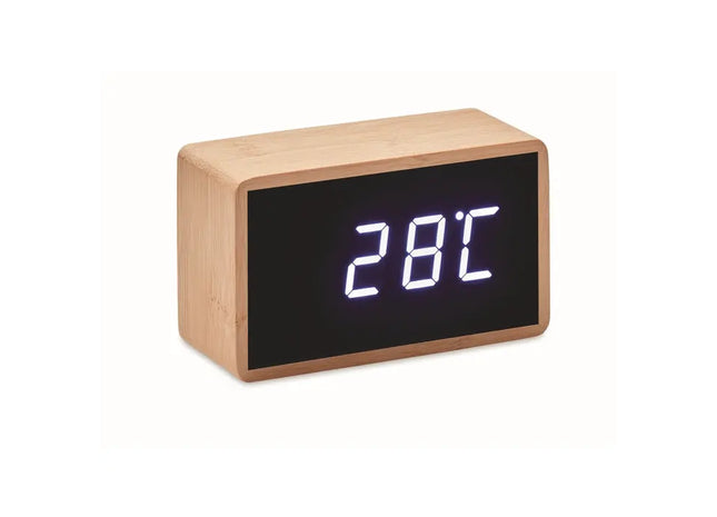 MIRI CLOCK Bambus LED-Schreibtischuhr – Elegante digitale Holzuhr TK Gruppe® Grosshandel 